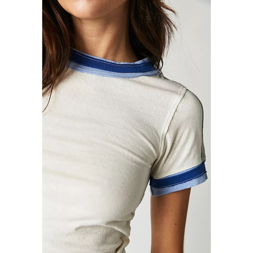 FREE PEOPLE Sporty Mix Tee / Nilla Cream - Picture 3 of 11